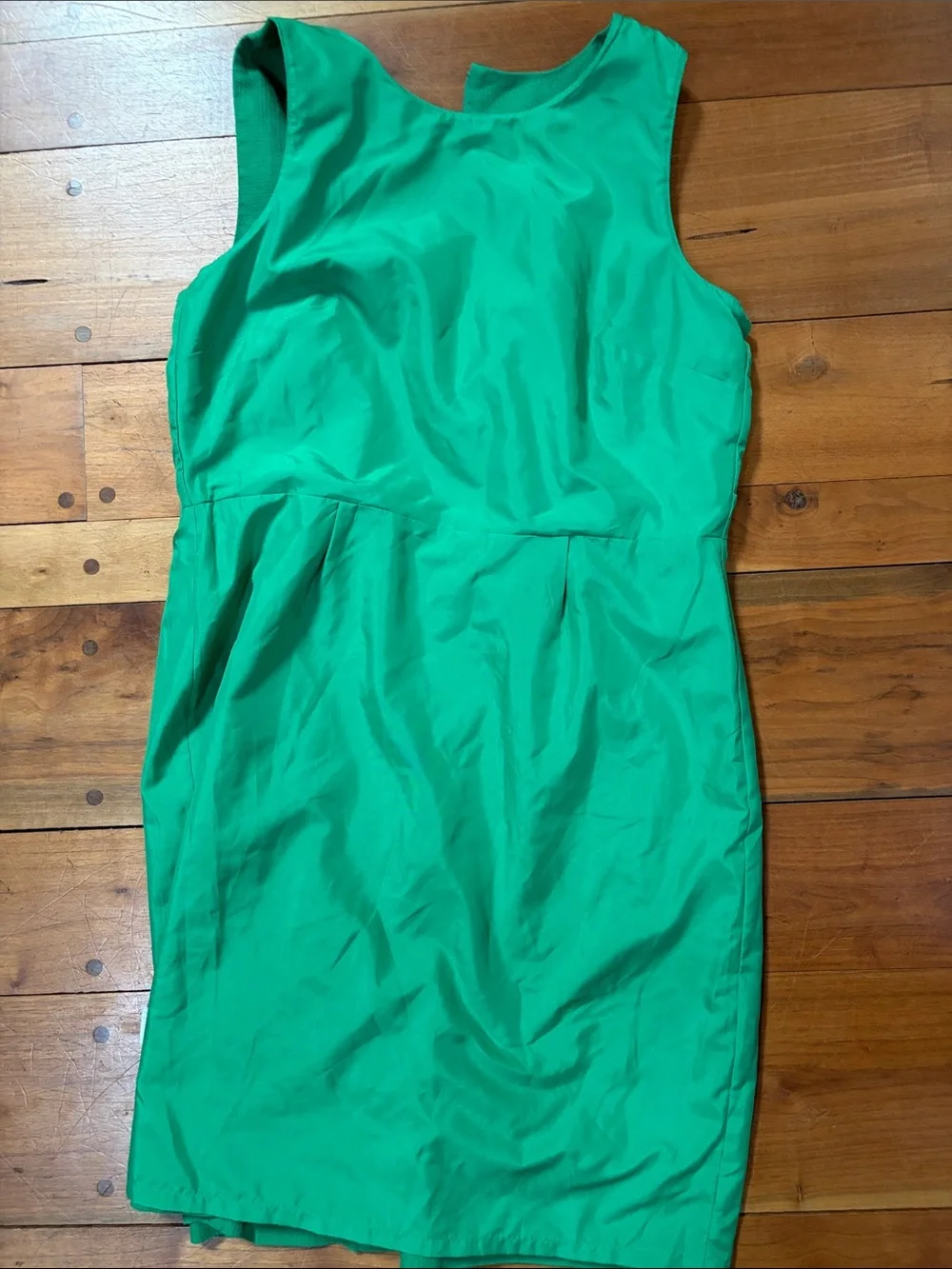 J. Crew Bright Kelly Green Sleeveless Sheath Dress